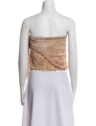 Blumarine Strapless Crop Top