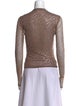 Blumarine Crew Neck Long Sleeve Top