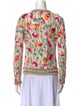 Blumarine Floral Print V-Neck Sweater
