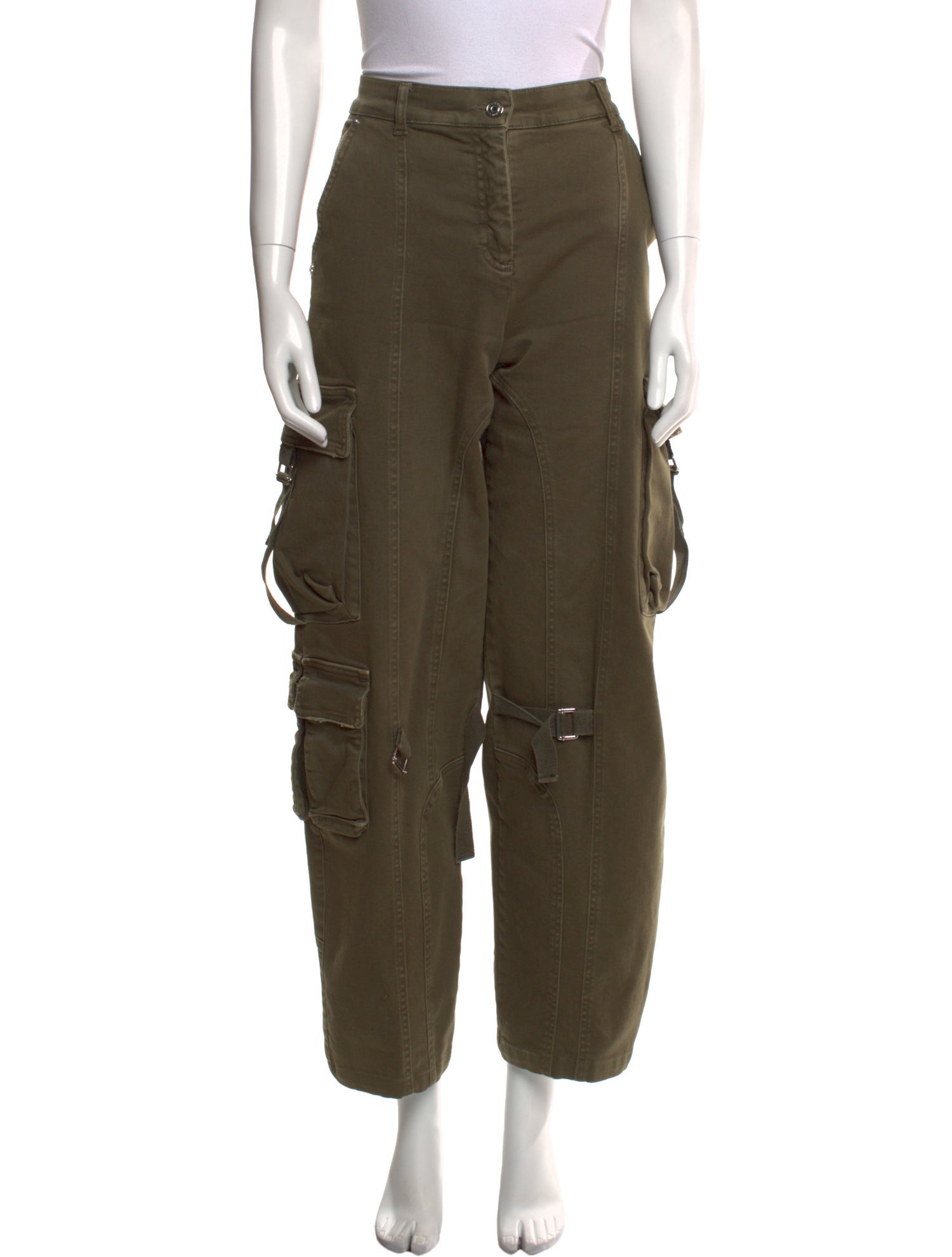 Blumarine High-Rise Straight Leg Jeans