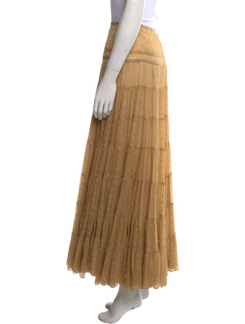 Blumarine Silk Midi Length Skirt