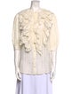 Blumarine Crew Neck Three-Quarter Sleeve Blouse