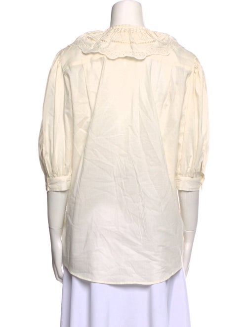 Blumarine Crew Neck Three-Quarter Sleeve Blouse