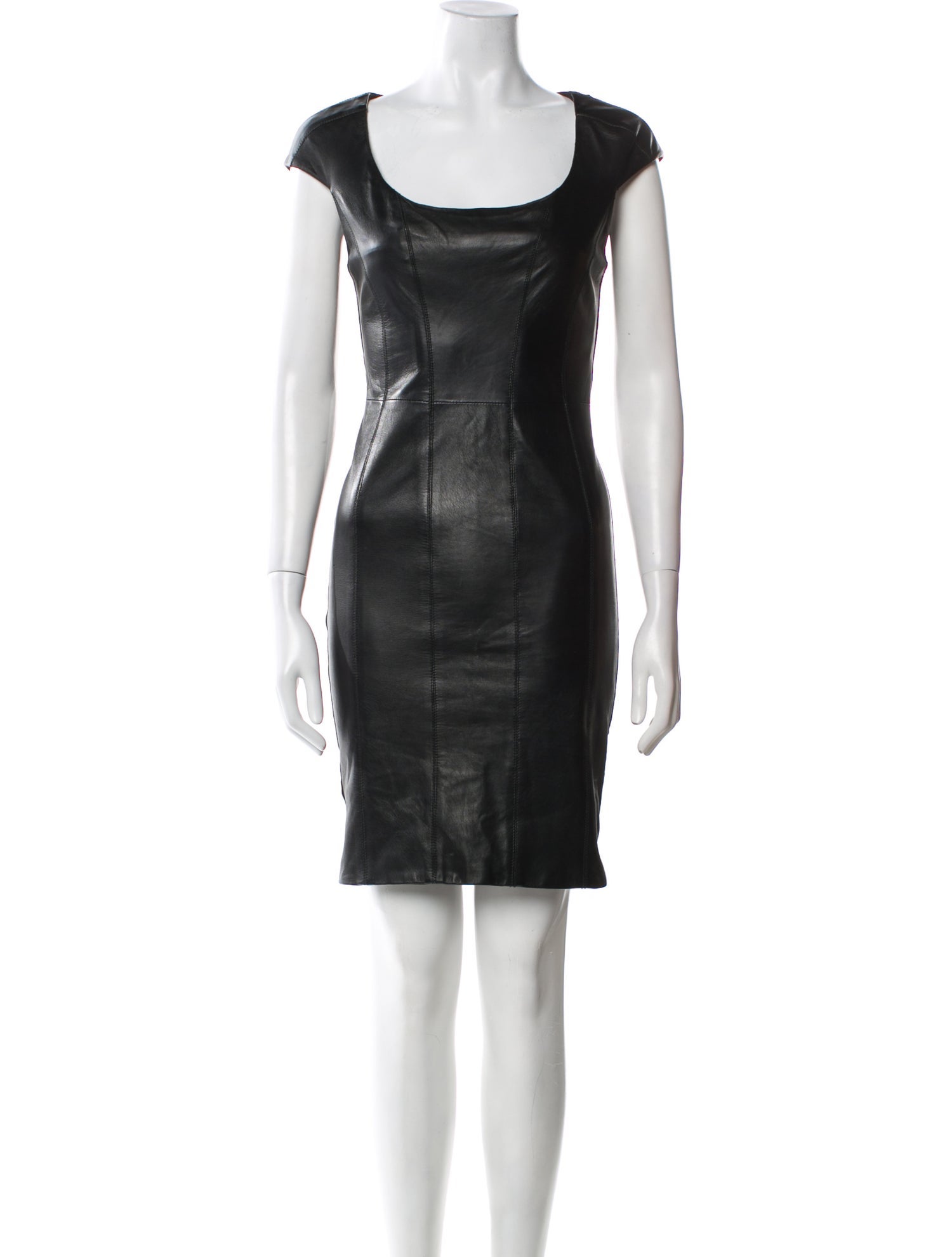 Blumarine Lamb Leather Mini Dress