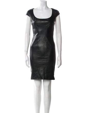 Blumarine Lamb Leather Mini Dress