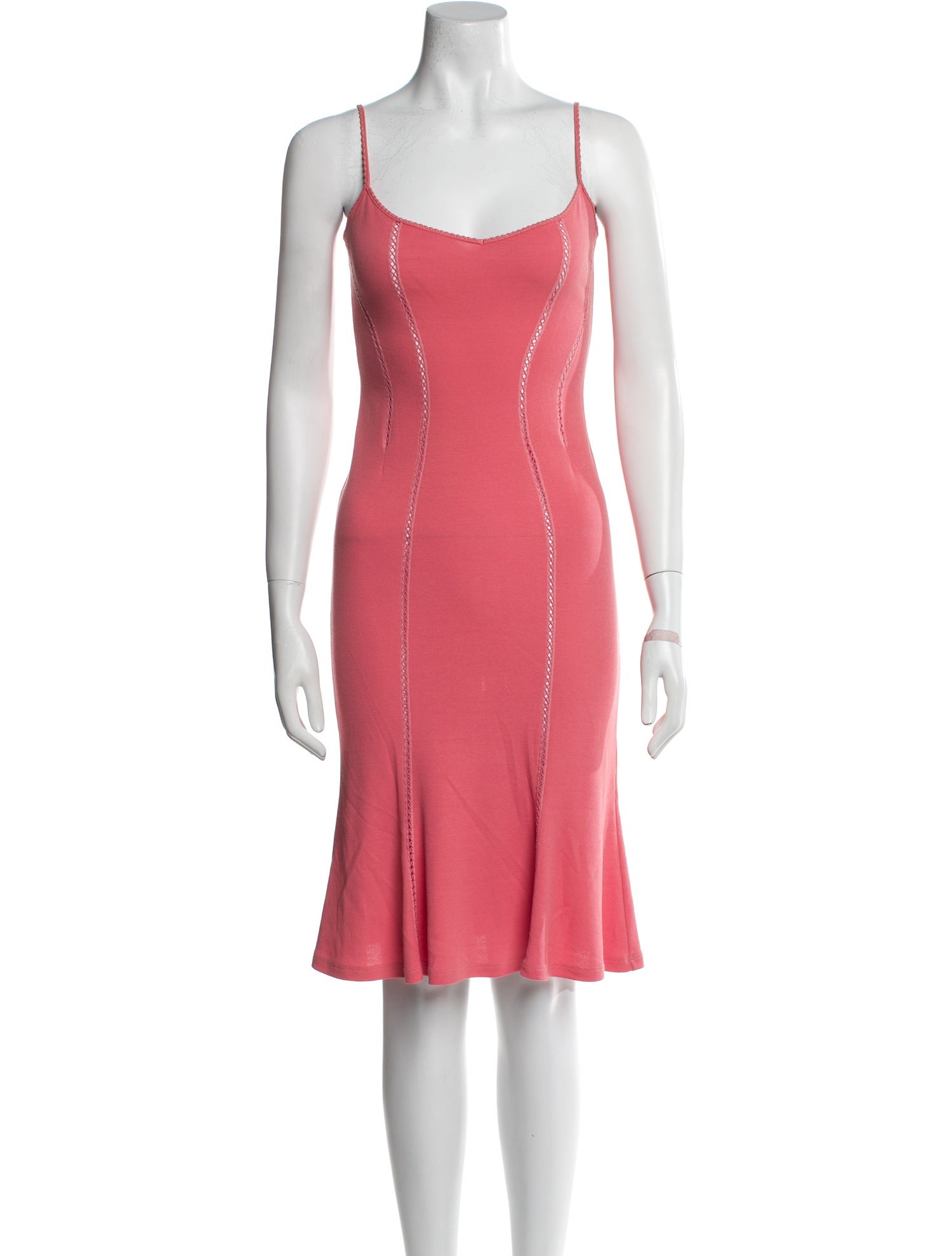 Blumarine Square Neckline Knee-Length Dress