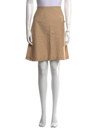 Blumarine Eyelet Trim Knee-Length Skirt