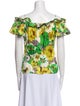 Blumarine Silk Floral Print Blouse