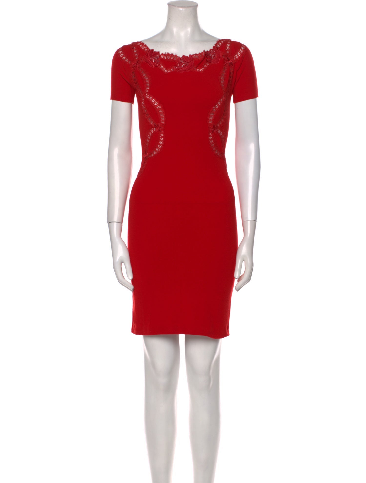 Blumarine Bateau Neckline Mini Dress