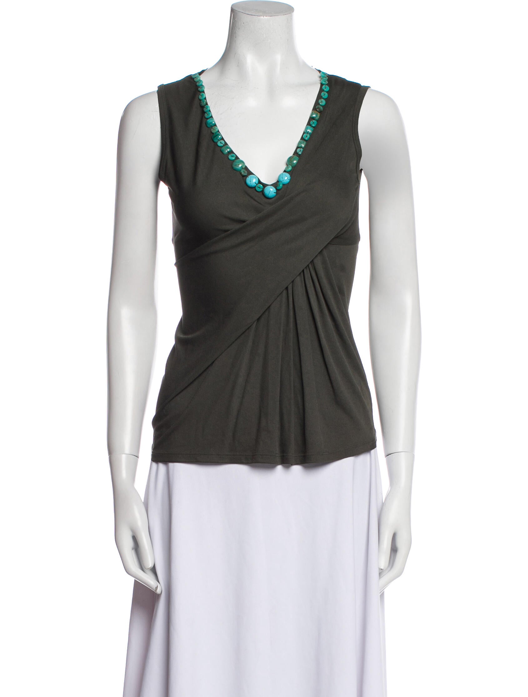Blumarine V-Neck Sleeveless Top