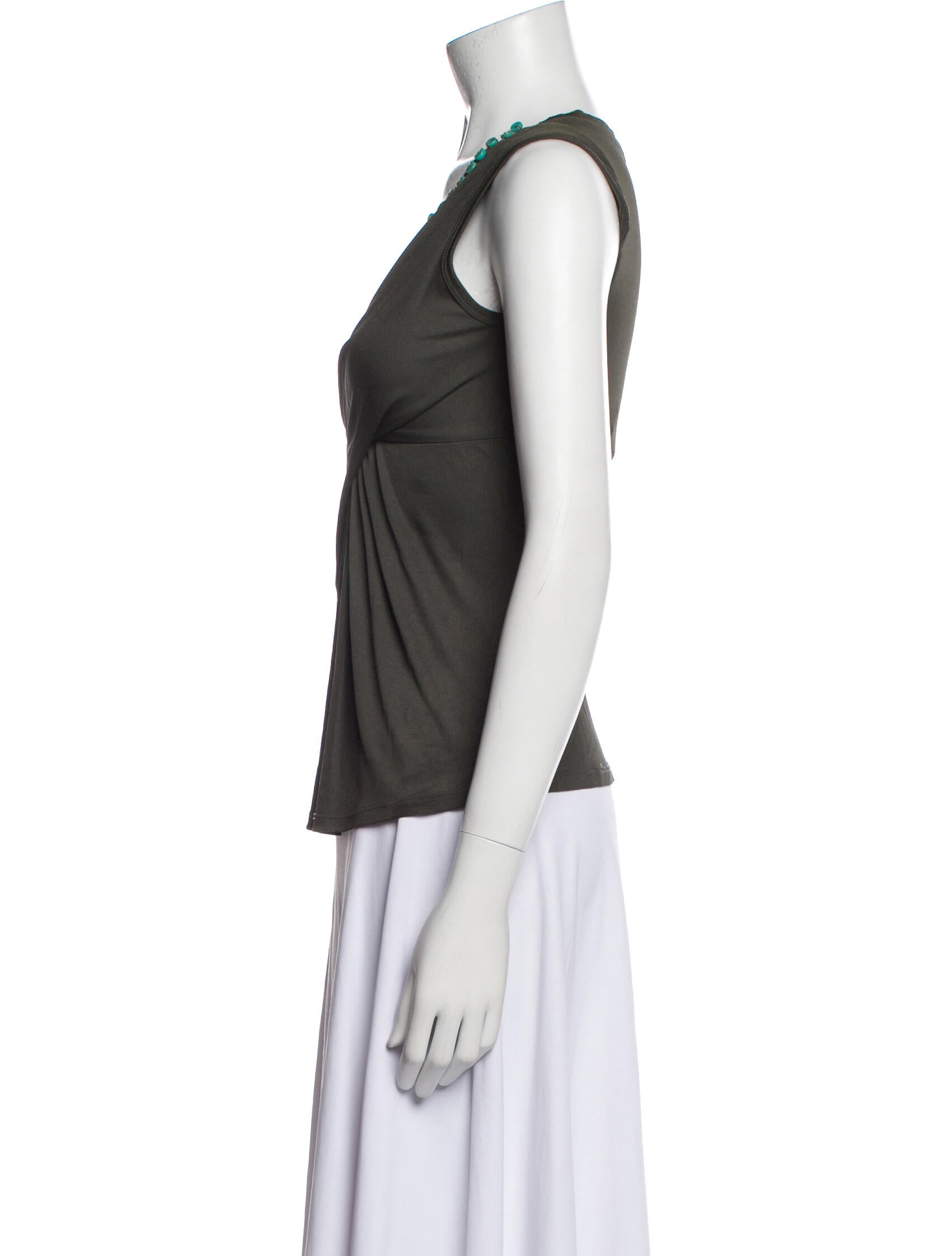 Blumarine V-Neck Sleeveless Top