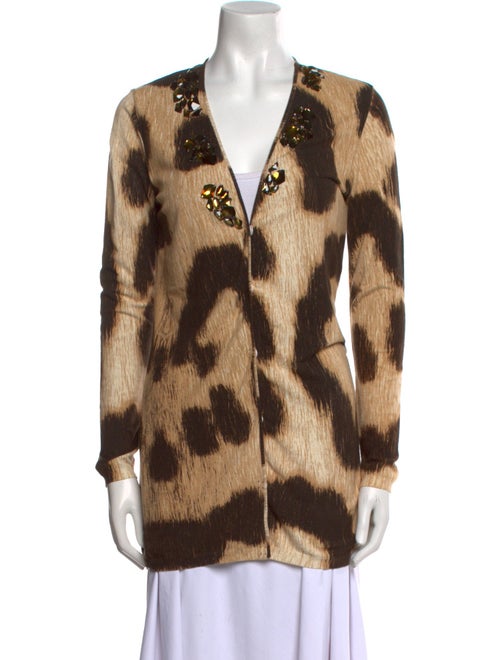 Blumarine Animal Print V-Neck Tunic