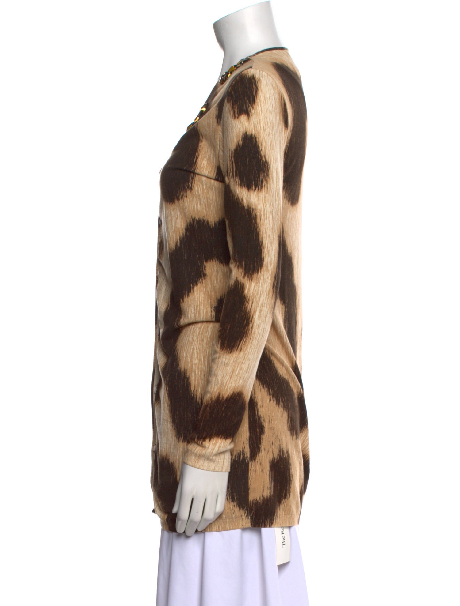 Blumarine Animal Print V-Neck Tunic