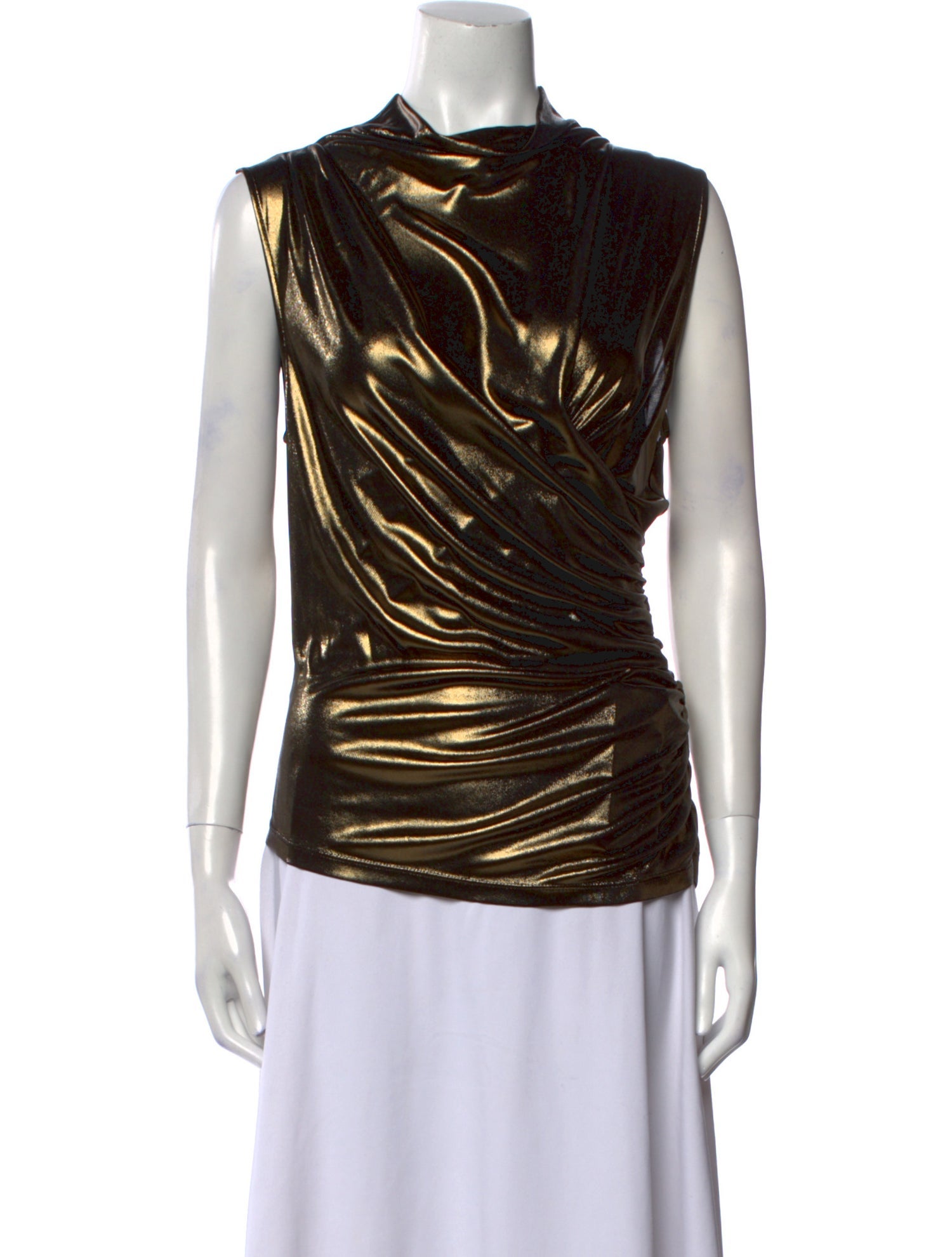 Blumarine Cowl Neck Sleeveless Top