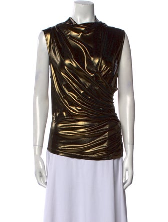 Blumarine Cowl Neck Sleeveless Top