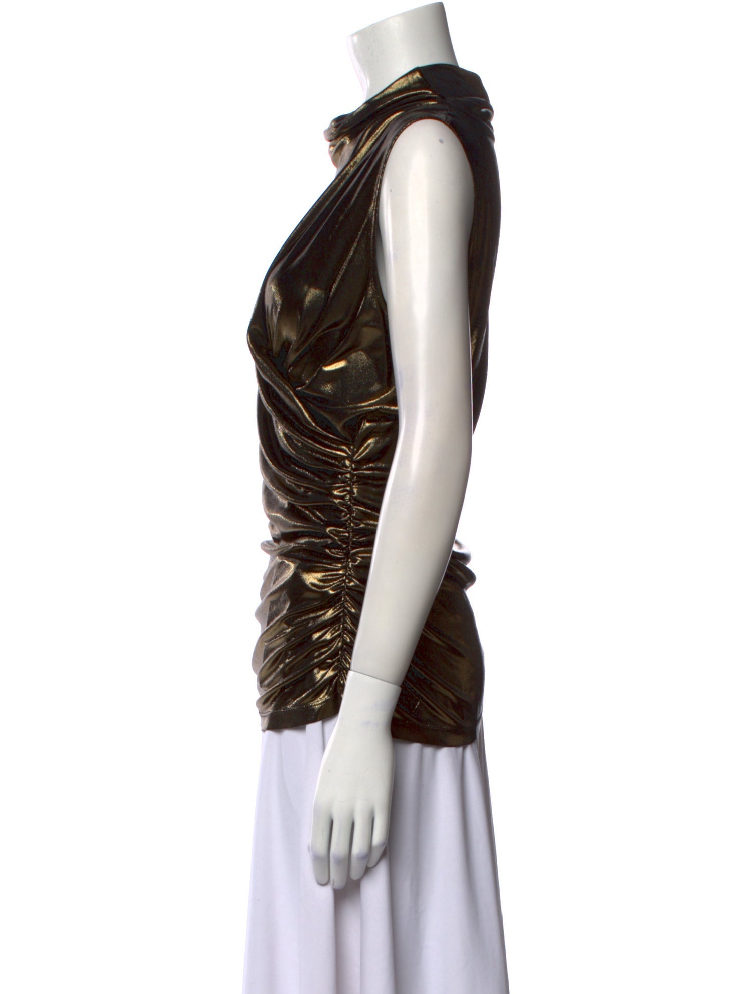 Blumarine Cowl Neck Sleeveless Top