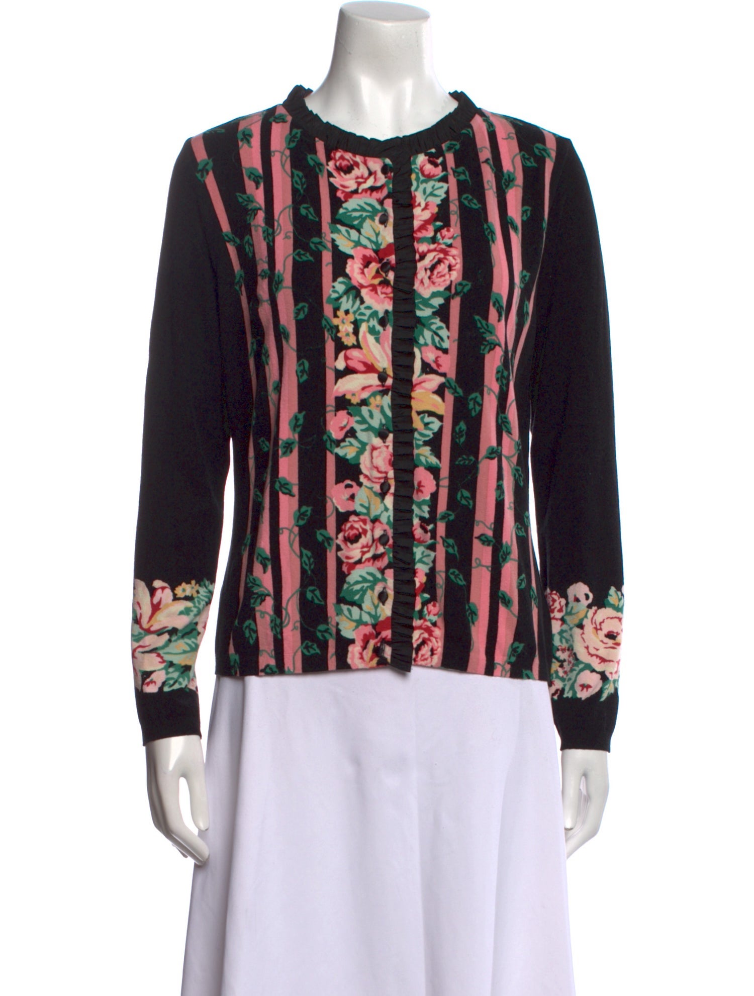 Blumarine Printed Crew Neck Sweater