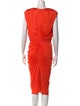 Blumarine V-Neck Knee-Length Dress