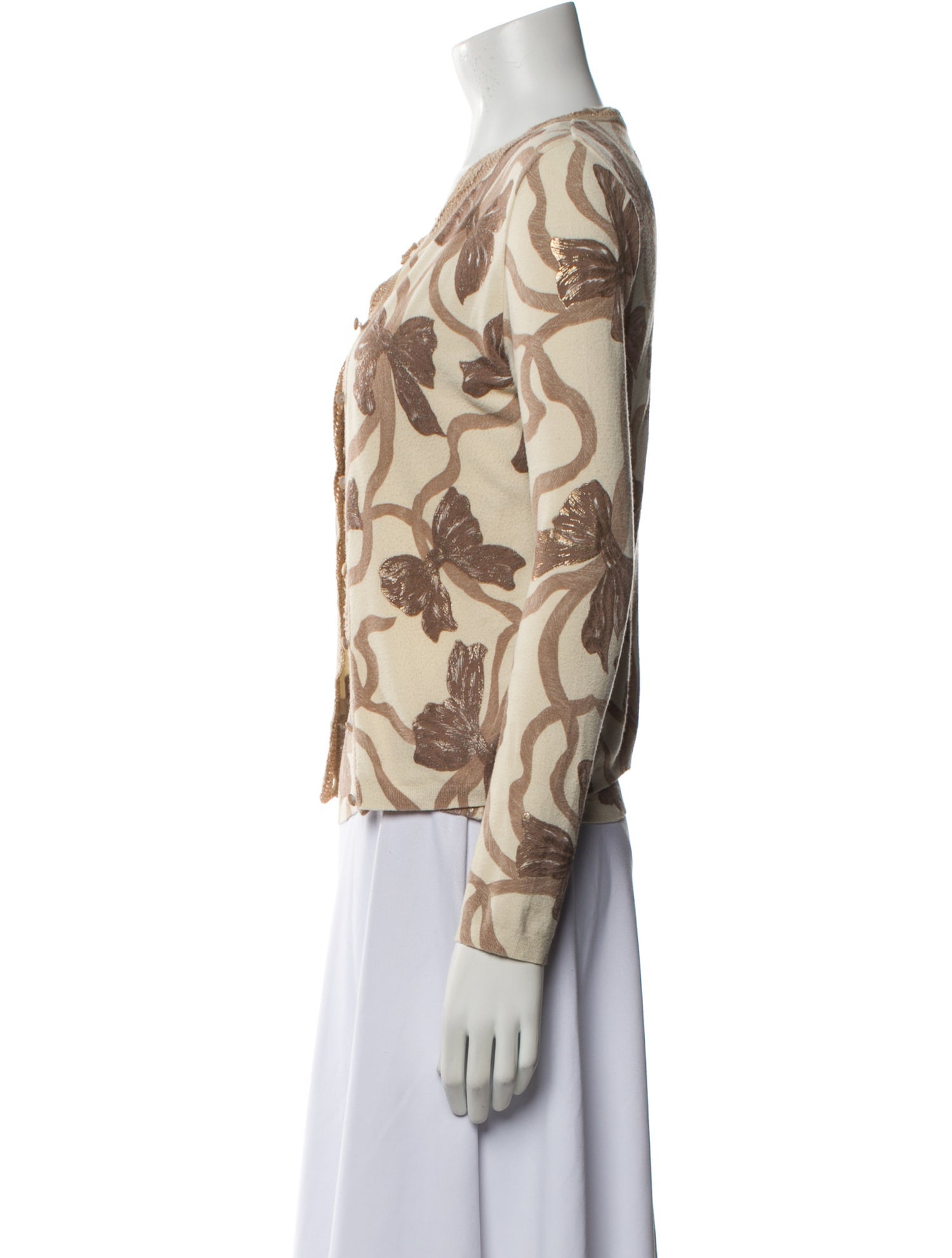 Blumarine Printed Crochet Trim Set