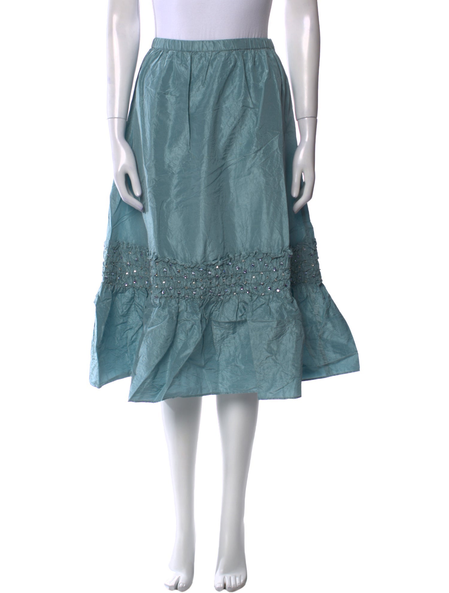 Blumarine Silk Knee-Length Skirt