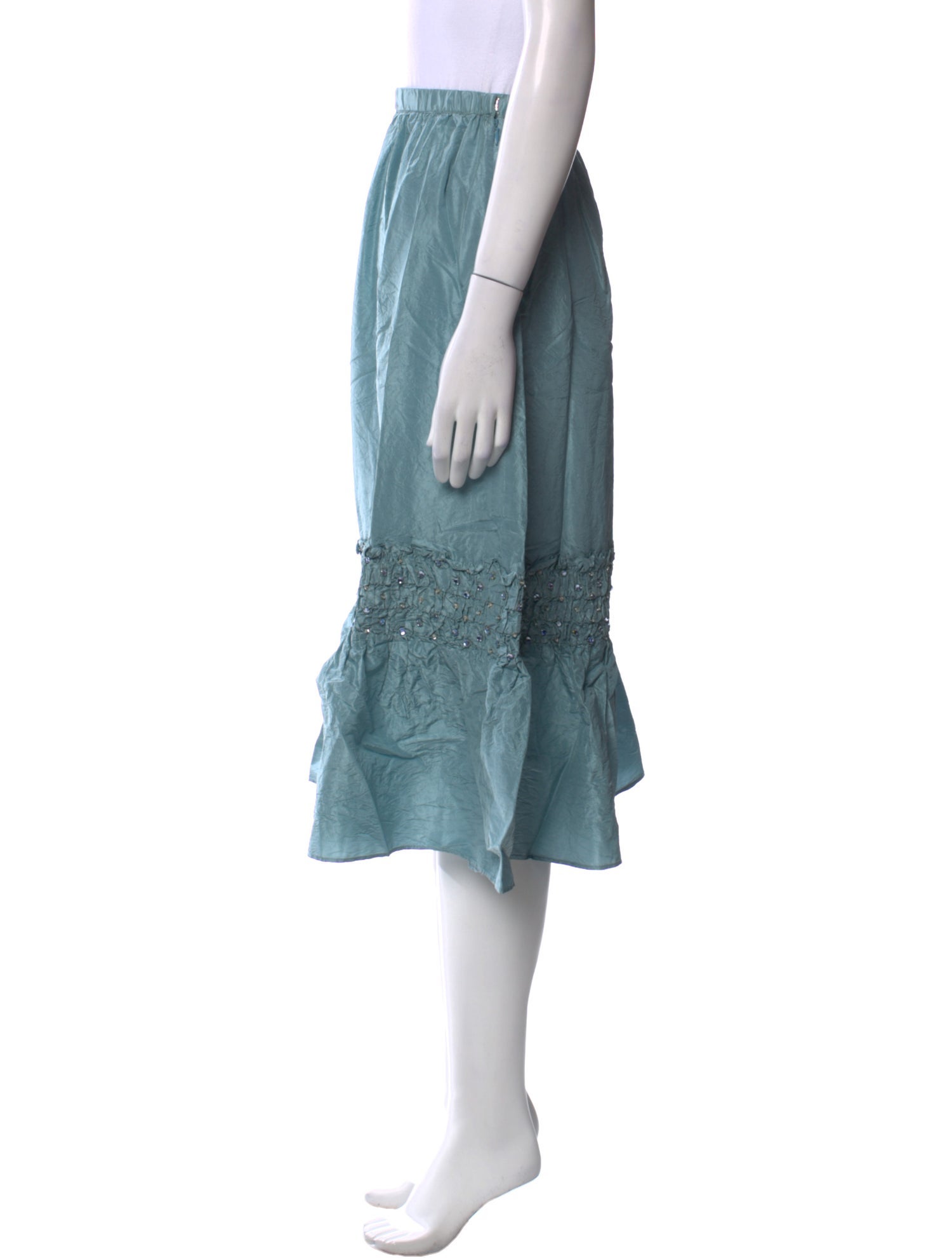 Blumarine Silk Knee-Length Skirt