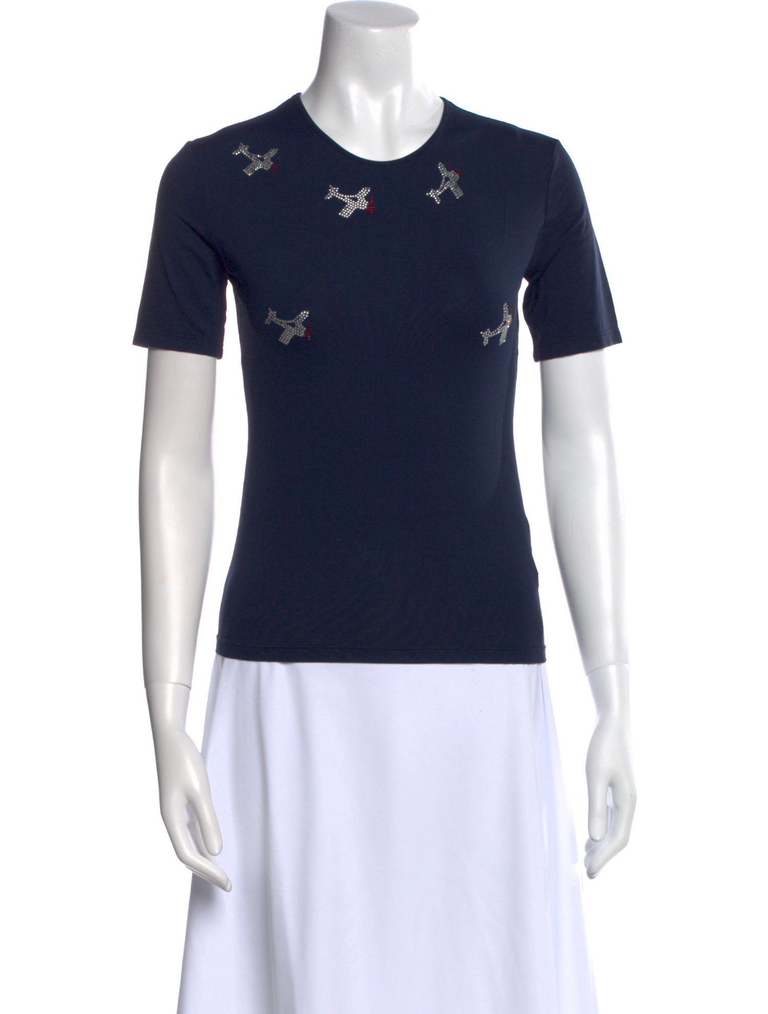 Blumarine Graphic Print Crew Neck T-Shirt w/ Tags