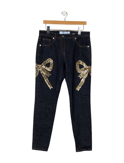 Blumarine High-Rise Straight Leg Jeans