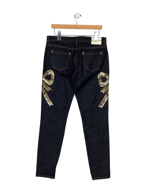 Blumarine High-Rise Straight Leg Jeans