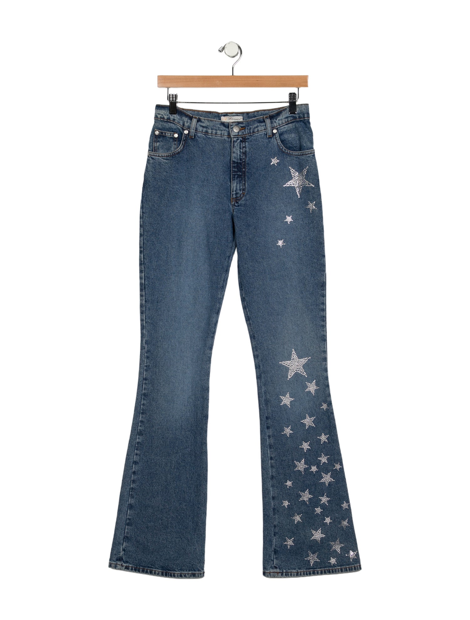 Blumarine Mid-Rise Wide Leg Jeans