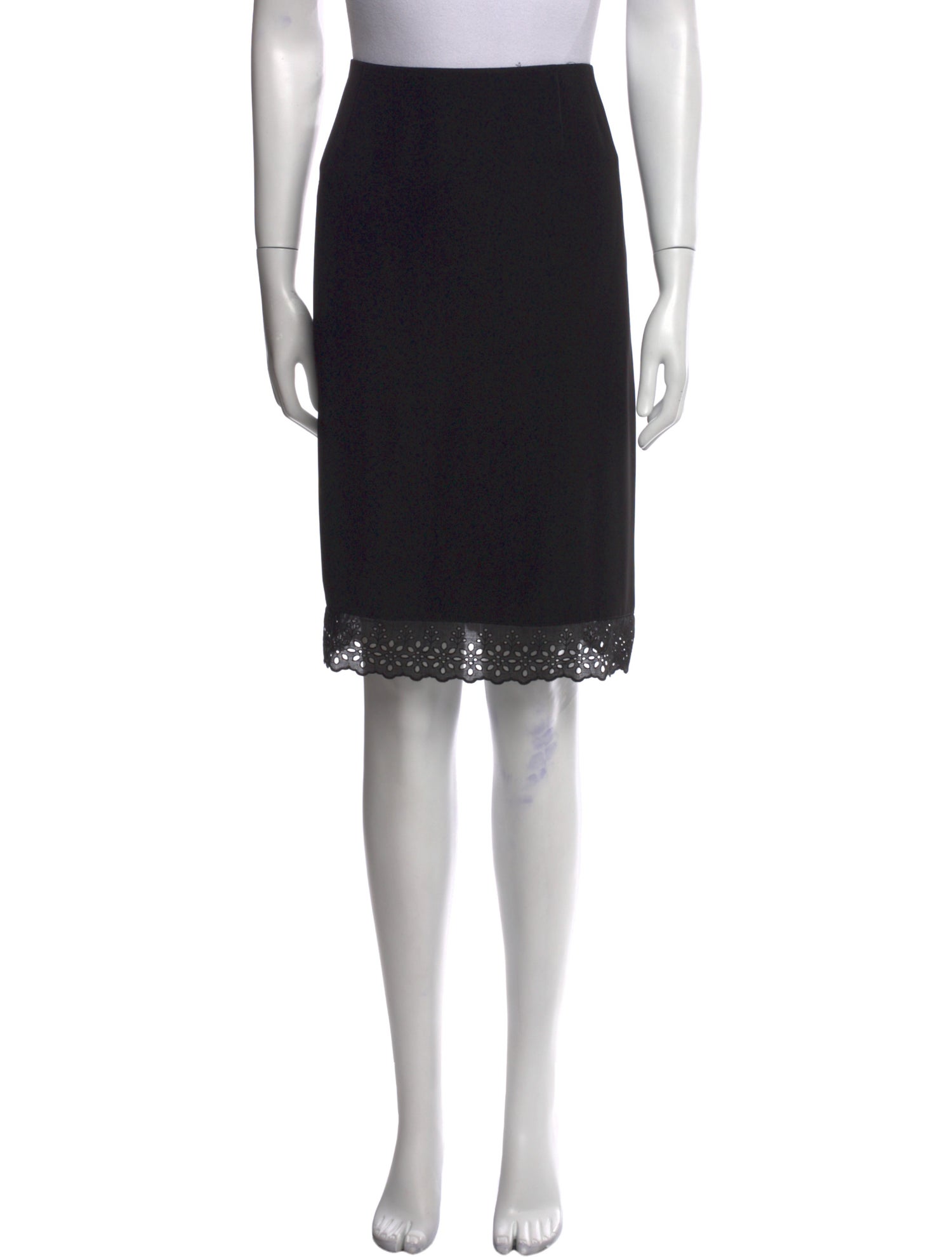 Blumarine Lasercut Accents Knee-Length Skirt