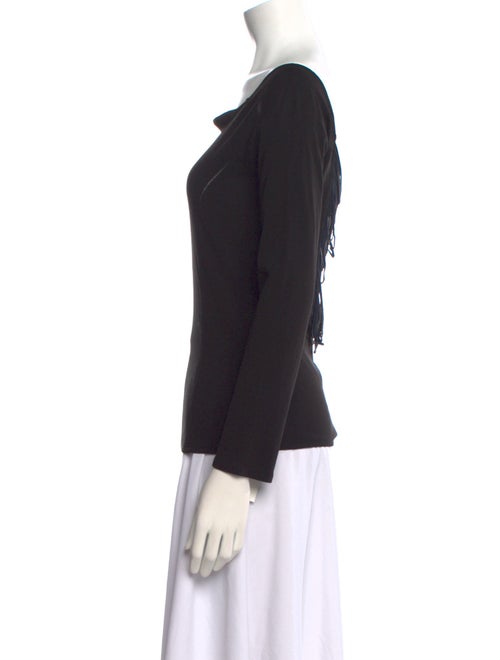 Blumarine Scoop Neck Long Sleeve Top