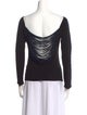 Blumarine Scoop Neck Long Sleeve Top