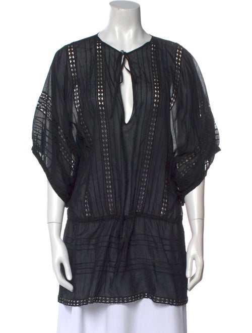 Blumarine V-Neck Short Sleeve Tunic