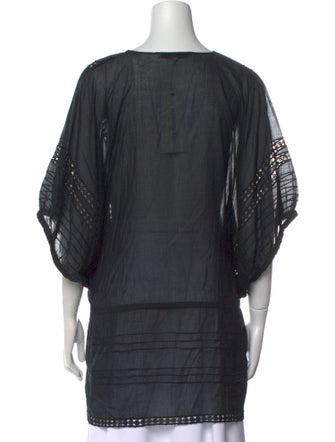 Blumarine V-Neck Short Sleeve Tunic