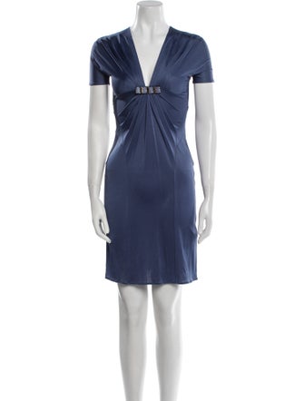 Blumarine V-Neck Mini Dress