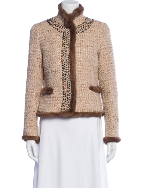 Blumarine Virgin Wool Tweed Pattern Evening Jacket