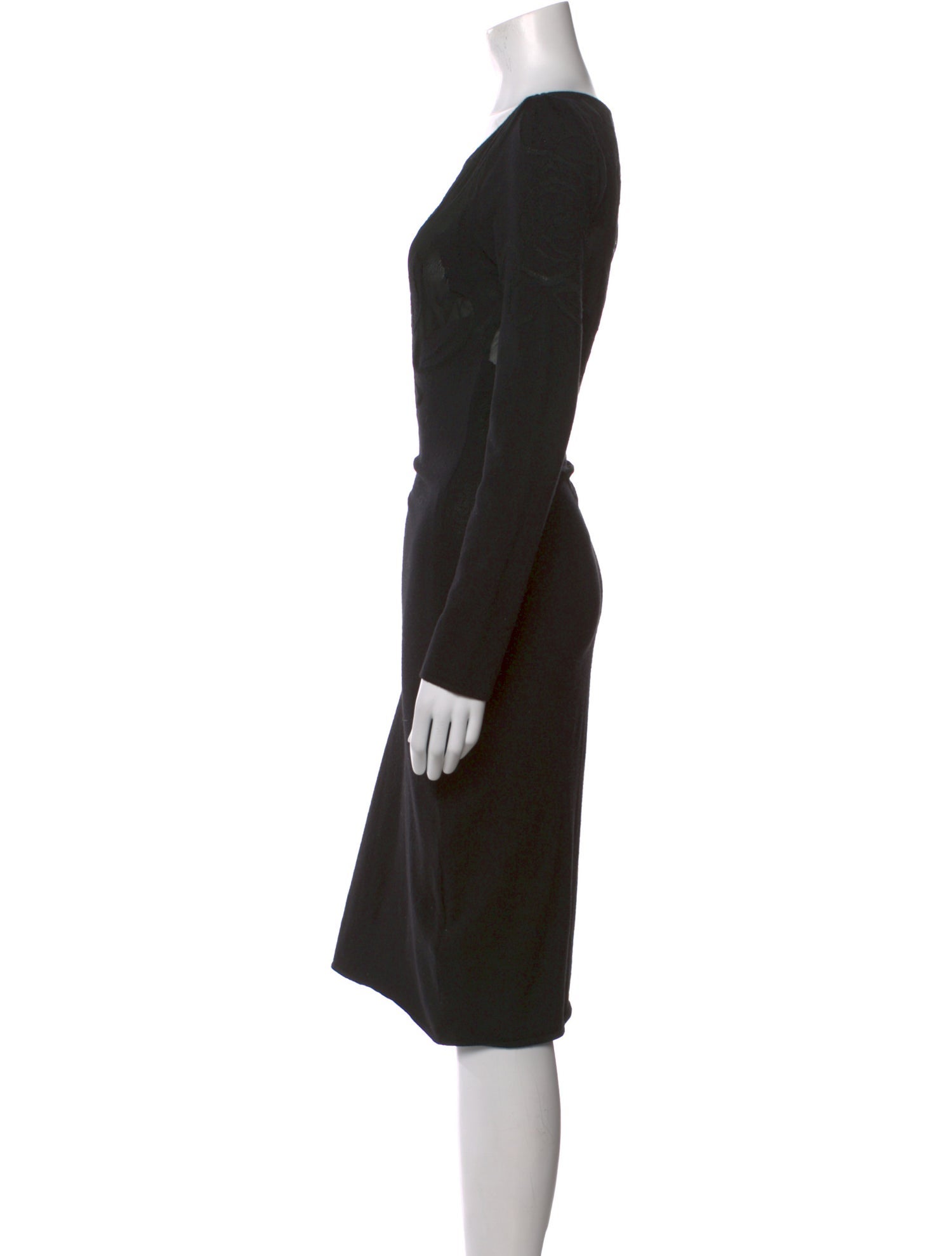 Blumarine Bateau Neckline Midi Length Dress