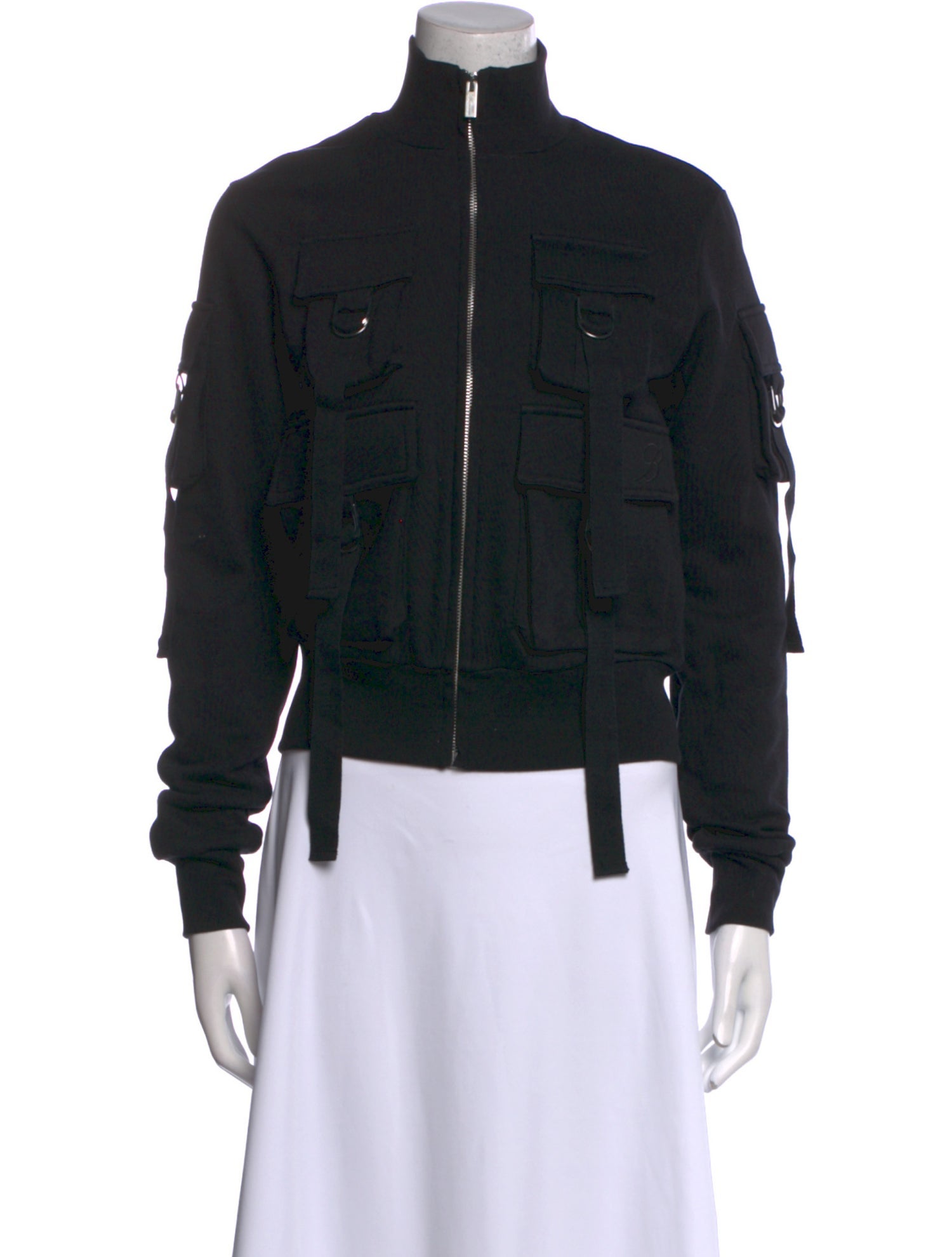 Blumarine Mock Neck Long Sleeve Sweatshirt