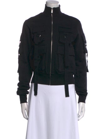 Blumarine Mock Neck Long Sleeve Sweatshirt