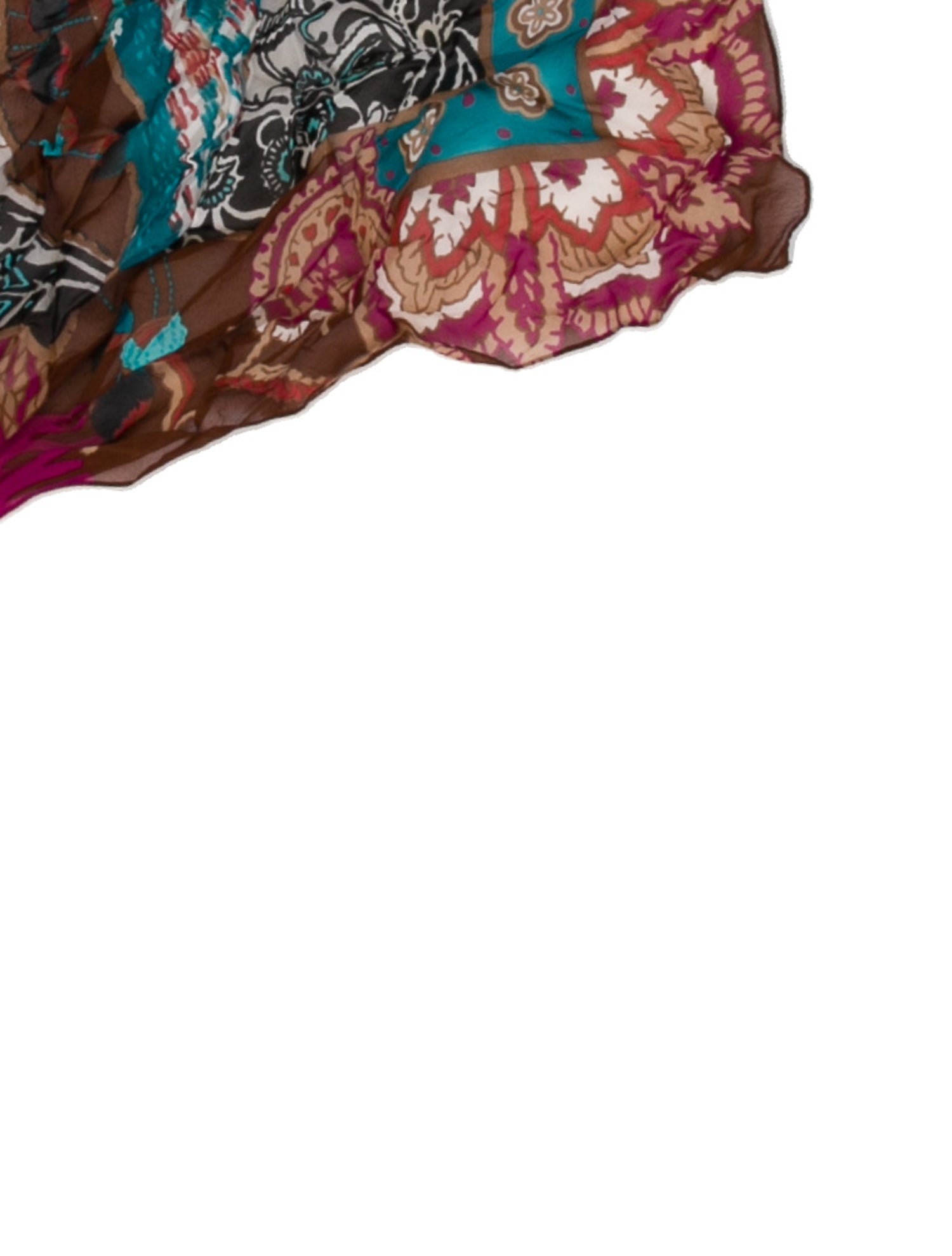 Blumarine Silk Floral Print Scarf