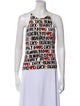 Blumarine Printed Scoop Neck Top