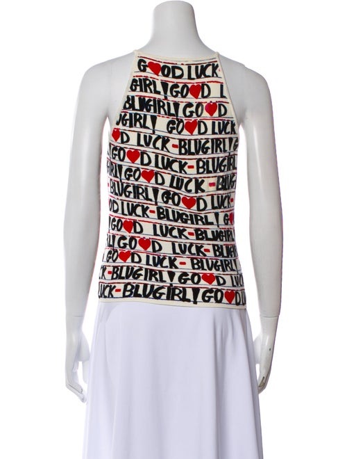 Blumarine Printed Scoop Neck Top