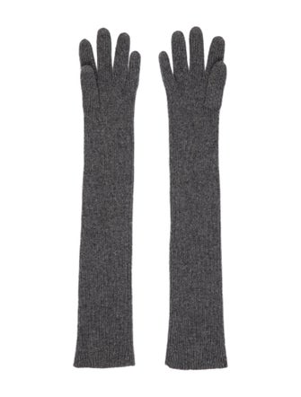 Blumarine Long Knit Gloves