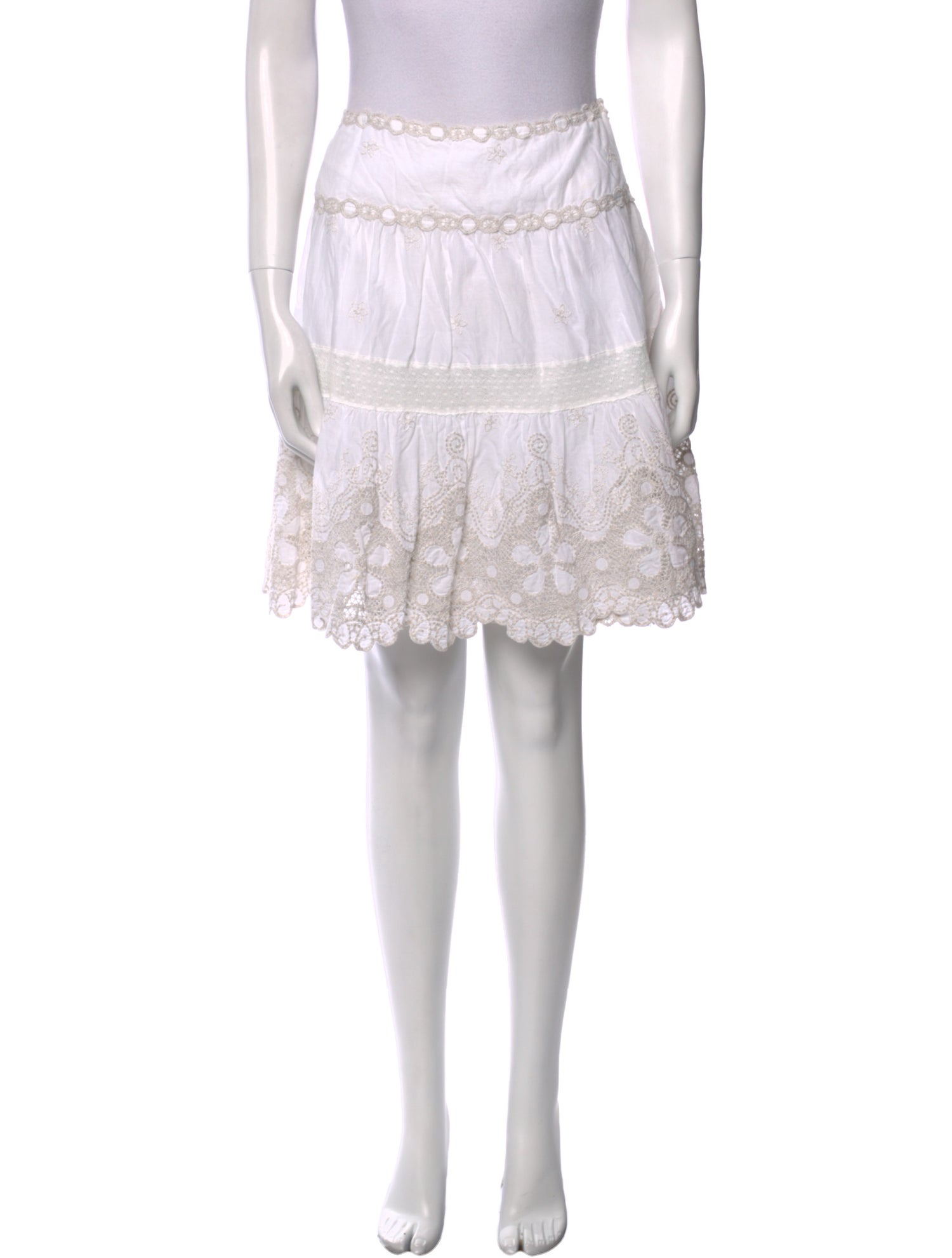 Blumarine Embroidered Accent Knee-Length Skirt