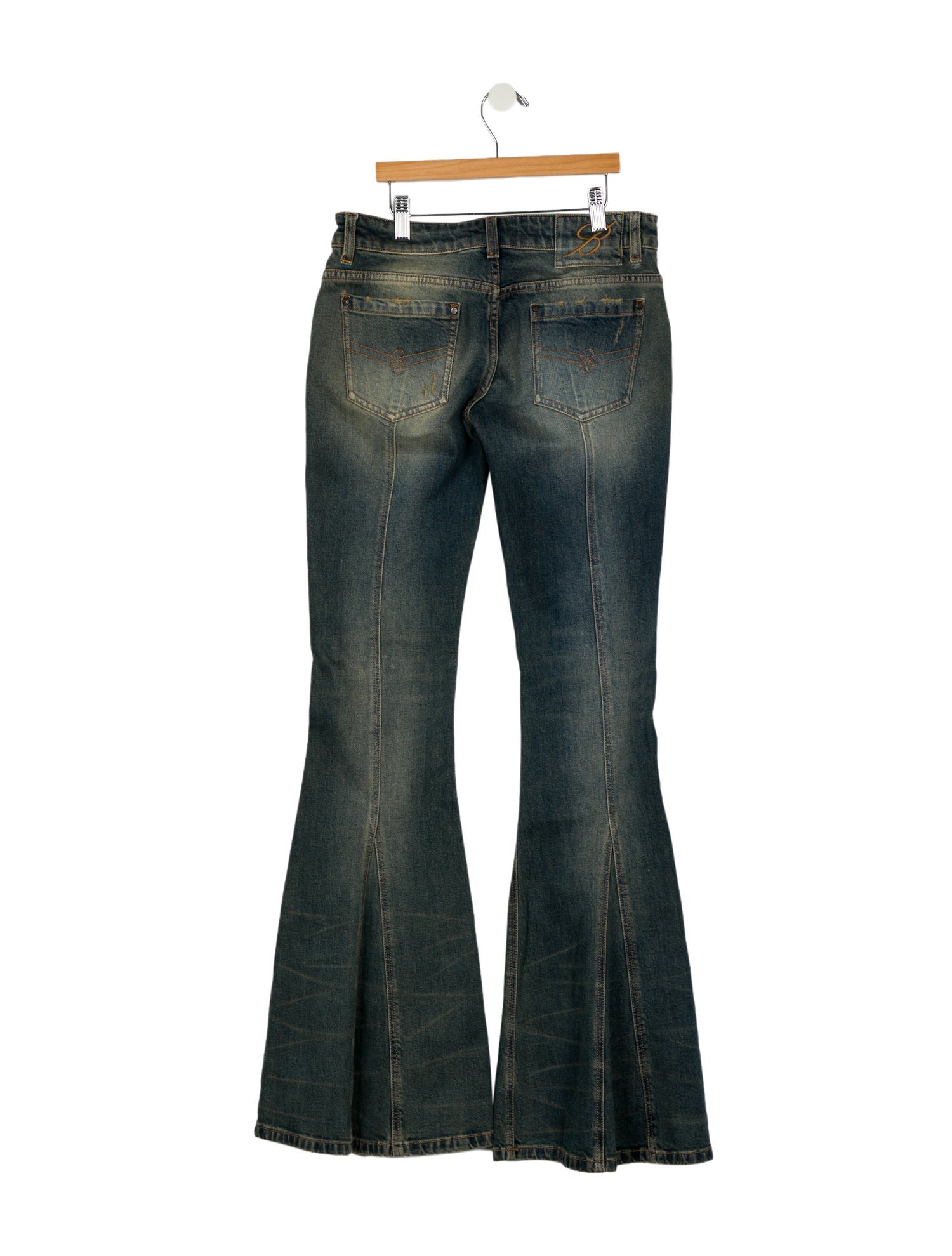 Blumarine Mid-Rise Wide Leg Jeans