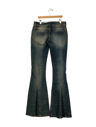 Blumarine Mid-Rise Wide Leg Jeans