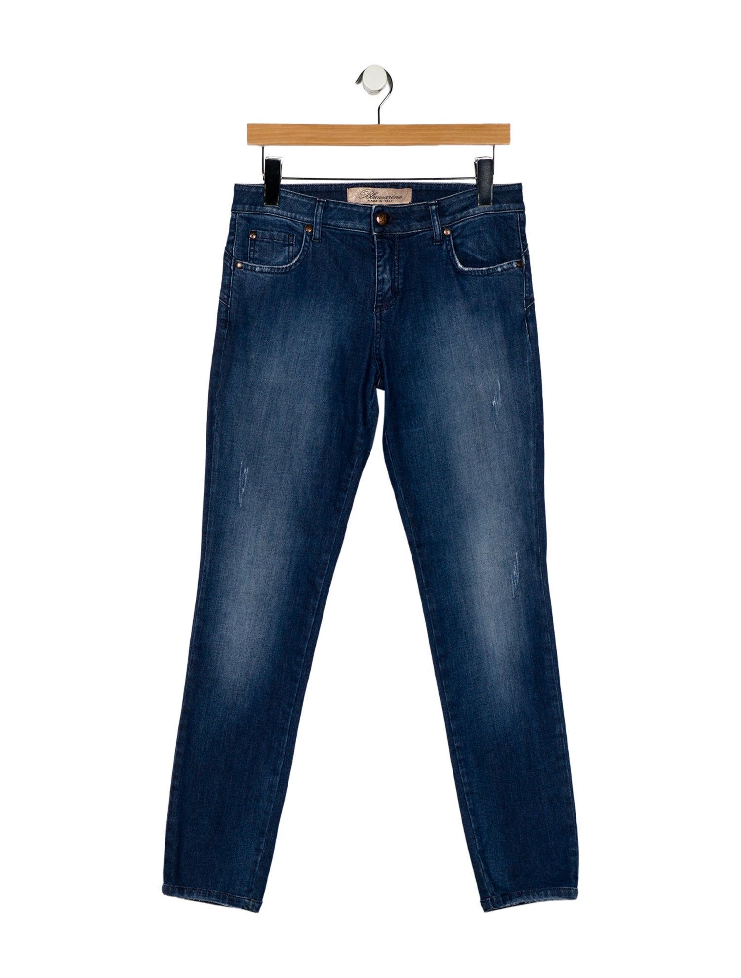 Blumarine Mid-Rise Straight Leg Jeans