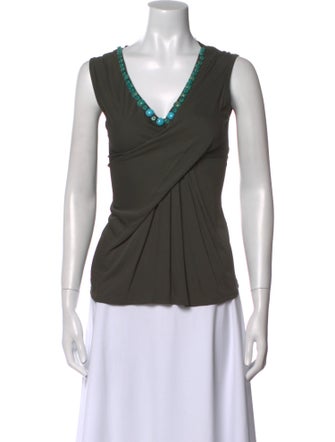 Blumarine Cowl Neck Sleeveless Top