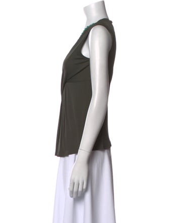 Blumarine Cowl Neck Sleeveless Top