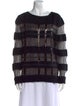 Blumarine Wool Plaid Print Sweater